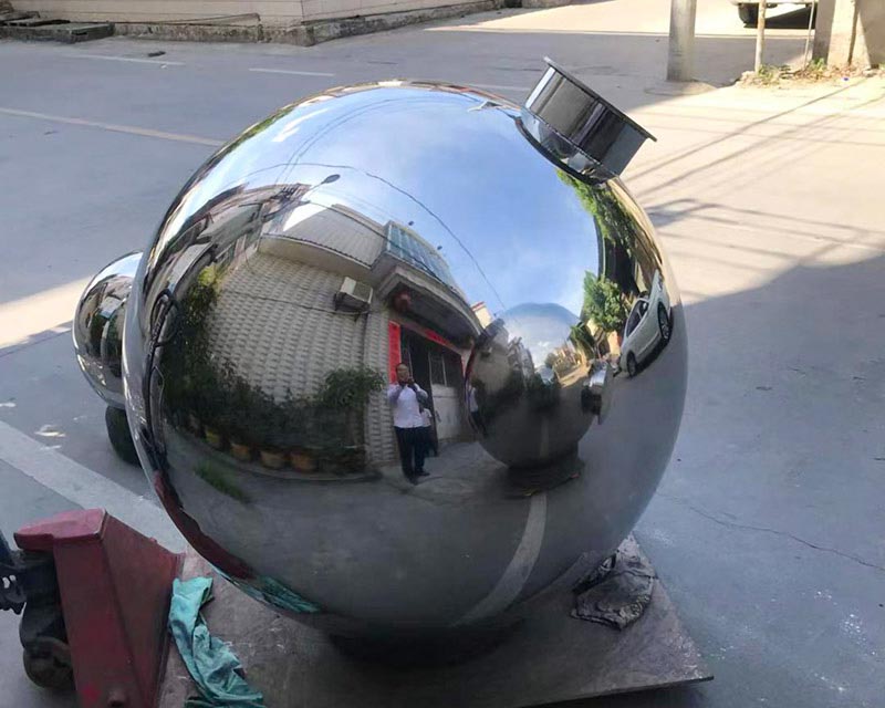 48 inch Stainless Steel Sphere on Post