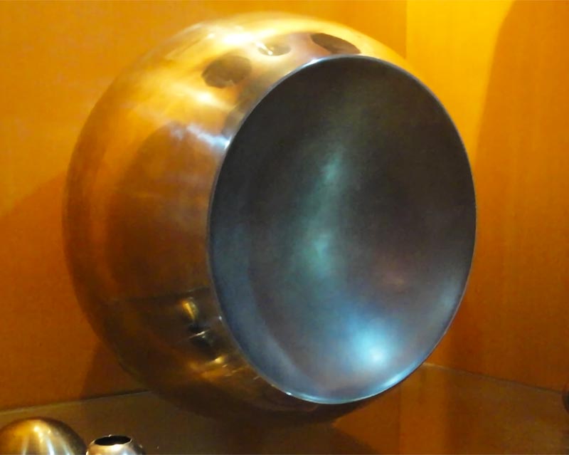 Metal Sphere w/ Concave Shaped Side