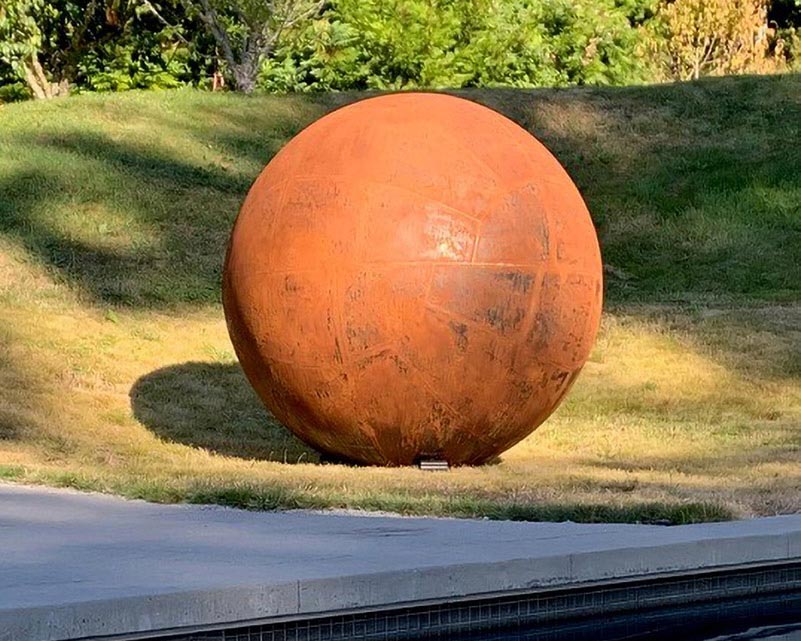 Large Rusty Steel Ball - Rusted Sphere