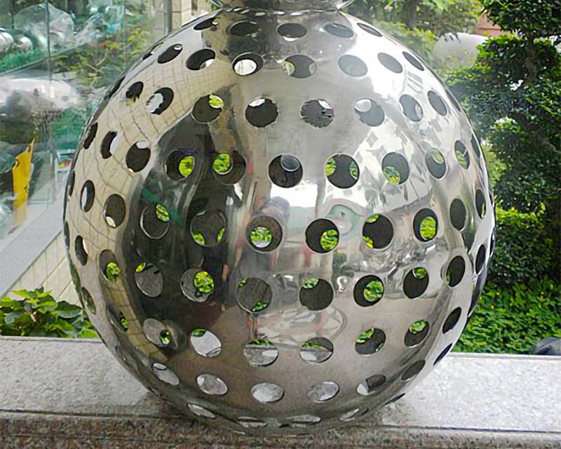 Stainless Steel Sphere with Holes Cut
