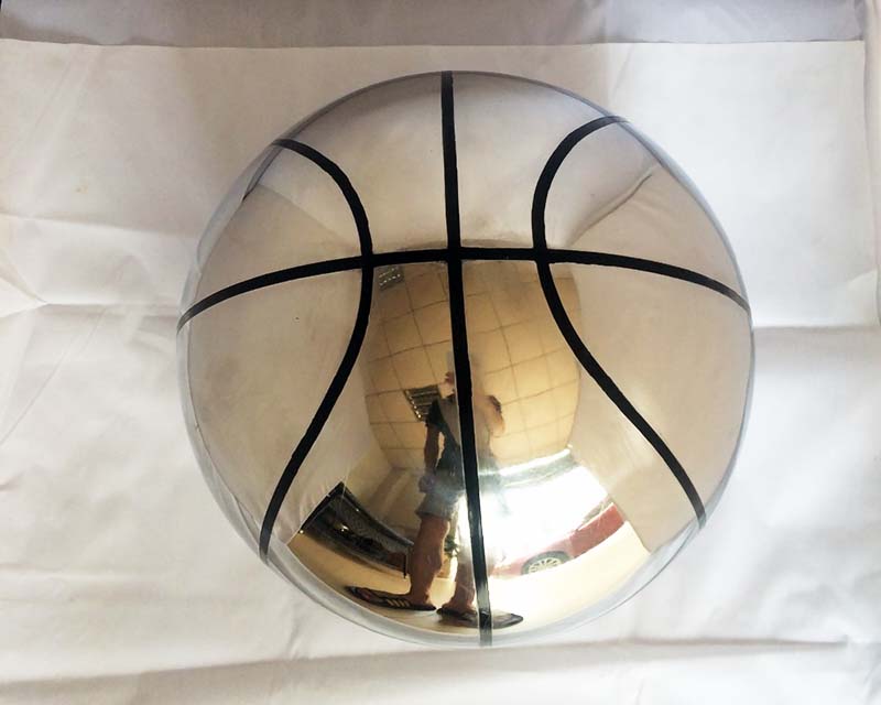 Stainless Steel Sphere w/ Basketball Pattern