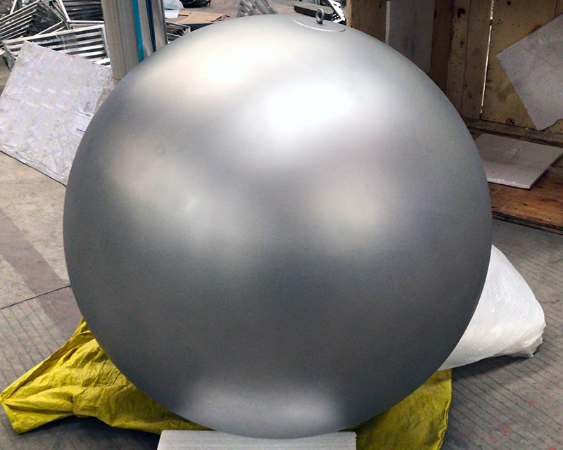 Large Sandblasted Stainless Steel Sphere