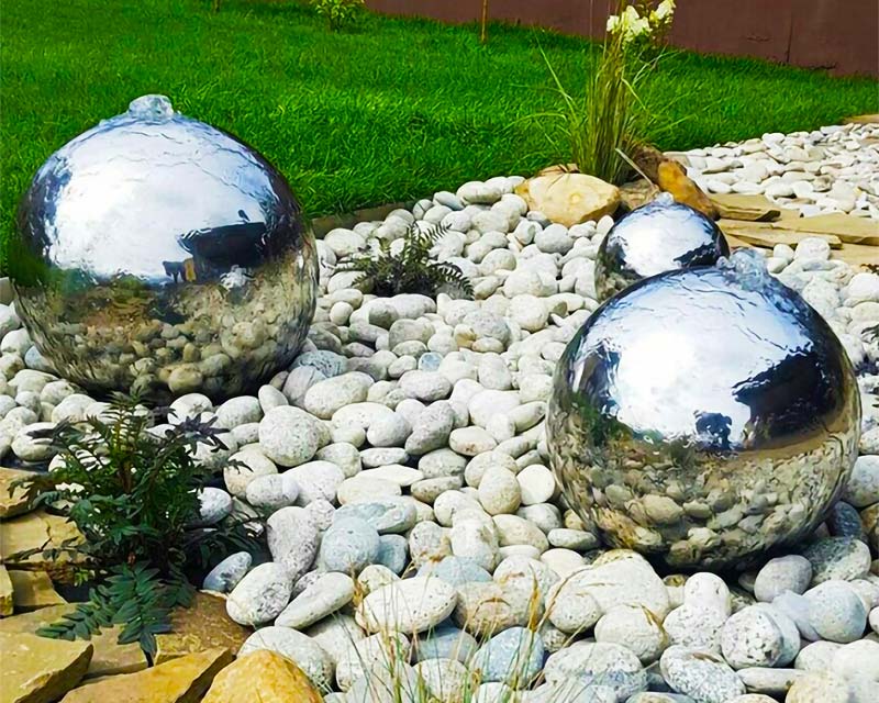 Sphere Water Features in Residential Landscaping